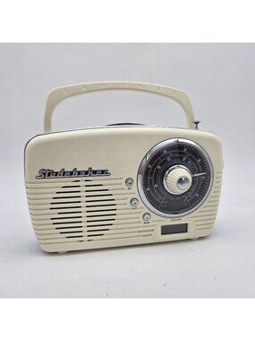 Studebaker Retro AM/FM Weather Band Radio With LCD Clock & Handle